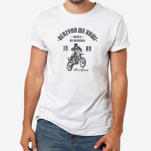 Koszulka MOTOCROSS - BENZYNA WE KRWI prezent dla motocyklisty - XL