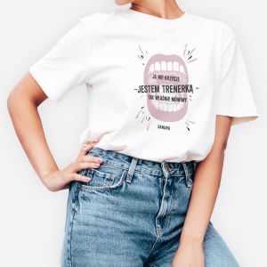 Koszulka personalizowana PREZENT DLA TRENERKI - L