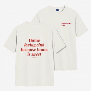 Koszulka TheDayOff Home Loving Club - S koszulka z nadrukiem prezent dla domatora koszulka z haftem