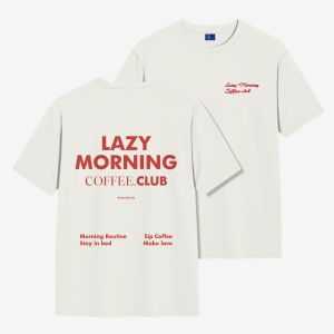 Koszulka TheDayOff LAZY MORNING COFFEE prezent dla kawosza - S