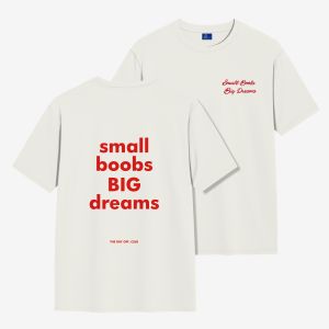 Koszulka TheDayOff SMALL BOOBS BIG DREAMS mieszny prezent dla niej - S