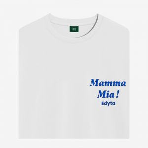 Koszulka z haftem MAMMA MIA prezent dla mamy - L
