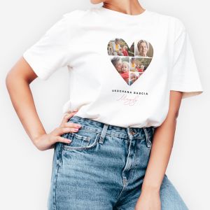 Koszulka ze zdjciem PREZENT DLA BABCI od wnuczki - M