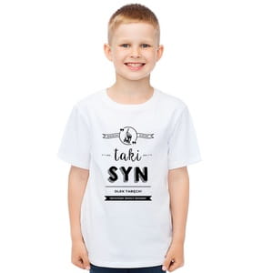 Koszulka z nadrukiem JAKI OJCIEC TAKI SYN prezent dla chłopca