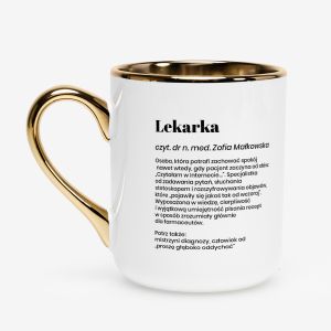 Kubek bia�o-z�oty DEFINICJA prezent dla lekarki