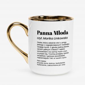  Kubek bia�o-z�oty DEFINICJA prezent dla panny m�odej