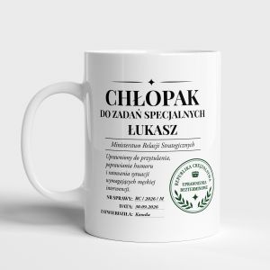 Kubek CH�OPAK DO ZADA� SPECJALNYCH prezent dla ch�opaka