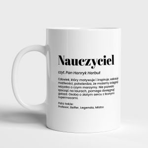 Personalizowany kubek dla nauczyciela DEFINICJA Upominek dla nauczyciela