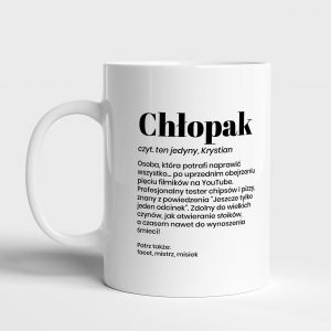 Personalizowany kubek dla chopaka DEFINICJA prezent dla chopaka mieszny kubek dla chopaka