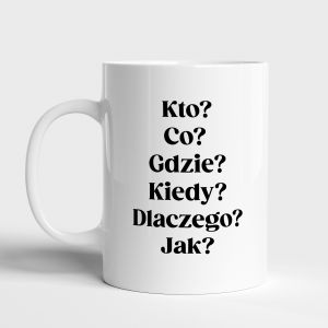 Kubek dla dziennikarza MISTRZ PYTA mieszne prezenty na urodziny prezent dla dziennikarza