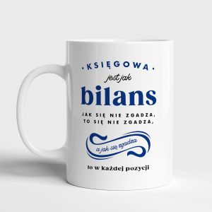 Kubek dla ksigowej BILANS personalizowany kubek prezent dla ksigowej kubek ksigowej gadet dla ksigowej