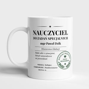  Kubek dla NAUCZYCIELA DO ZADA� SPECJALNYCH upominek od uczni�w