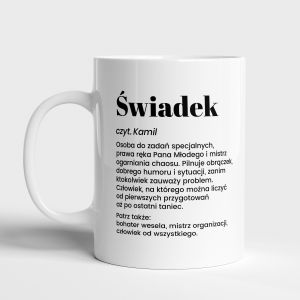 Kubek dla �wiadka DEFINICJA kubek z napisem upominek dla �wiadka kubek z nadrukiem �wiadek prezent