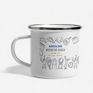 Kubek emaliowany DLA MIONIKA PADLA kubek tenisisty prezent dla tenisisty