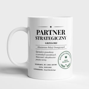 Kubek PARTNER STRATEGICZNY prezent na Dzie� Ch�opaka kubek dla ch�opaka prezent dla ch�opaka