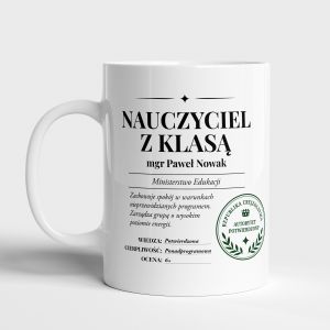 Kubek personalizowany NAUCZYCIEL Z KLAS� prezent dla wychowawcy kubek dla nauczyciela kubek na Dzie� Nauczyciela