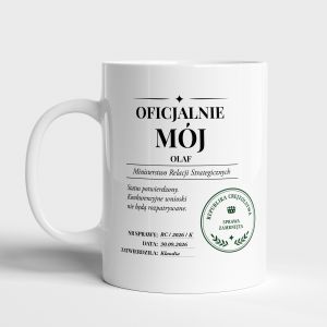 Kubek personalizowany OFICJALNIE M�J prezent na Dzie� Ch�opaka od �ony kubek na dzie� ch�opaka