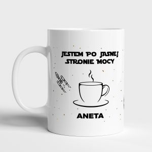 Kubek z nadrukiem JASNA STRONA MOCY prezent dla fana Gwiezdnych Wojen