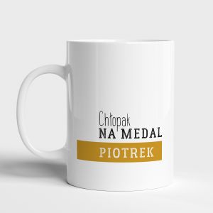 Kubek z nadrukiem NA MEDAL prezent dla chopaka