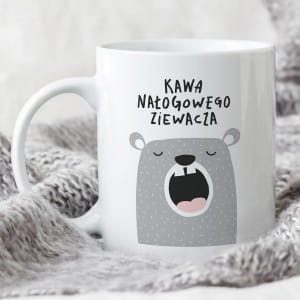 Kubek z nadrukiem ZIEWACZ mieszny prezent dla piocha