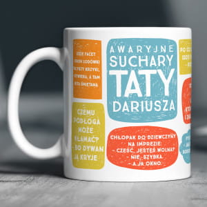 Kubek z nadrukiem SUCHARY prezent dla taty od dziecka