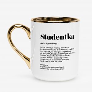 Kubek ze z�otym uchem DEFINICJA prezent dla studentki