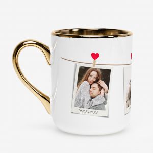 Walentynkowy kubek ze z�oceniem WSPOMNIENIA prezent ze zdj�ciami