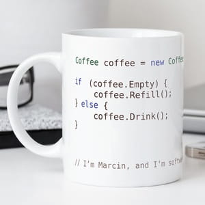 Kubek programisty COFFEE SOFTWARE DEVELOPER prezent dla programisty