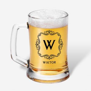 Personalizowany kufel do piwa MONOGRAM prezent dla mczyzny
