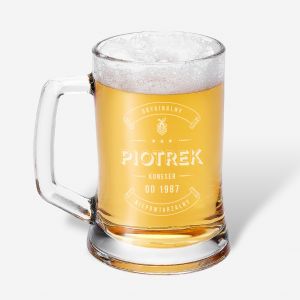 Kufel do piwa z grawerem PREZENT DLA FACETA NA URODZINY prezent na urodziny dla faceta kufel na piwo
