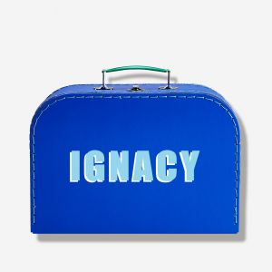 Rcznie szyty kuferek dla dziecka Z IMIENIEM prezent dla chopca prezent dla chopczyka walizka personalizowana