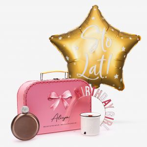 Zestaw prezentowy w kuferku WSZYSTKIEGO NAJLEPSZEGO prezent na urodziny dla kobiety