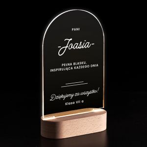 Personalizowana lampka BLASK prezent dla nauczycielki prezent na dzie nauczyciela prezent dla nauczyciela