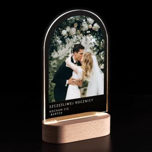 Statuetka podwietlana ROMANTYCZNY PREZENT NA ROCZNIC