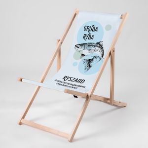 Leżak plażowy FISHING CLUB prezent dla wędkarza