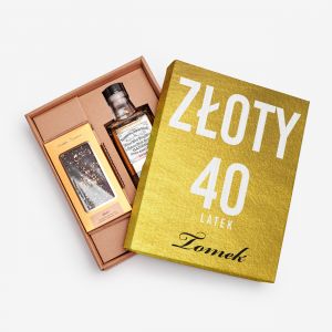 Likier i czekolada ZOTY zestaw prezentowy na 40 urodziny prezent na 40 urodziny