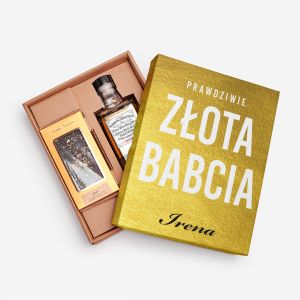 Likier z czekolad BOX PREZENTOWY DLA BABCI prezent dla babci zestaw prezentowy dla babci