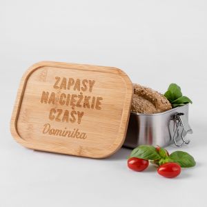 Personalizowana niadaniwka do pracy ZAPASY NA CIʯKIE CZASY