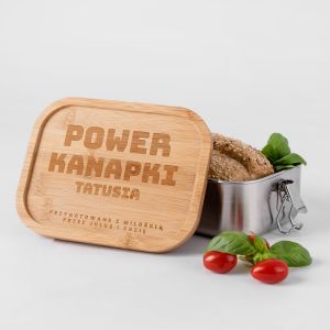 Lunchbox z grawerem dla taty POWER KANAPKI
