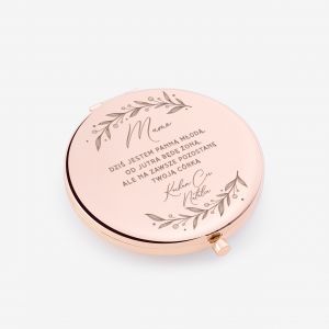 Lusterko rose gold UPOMINEK NA WIECZR PANIESKI dla mamy panny modej
