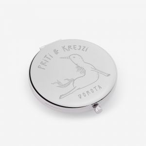 Lusterko z grawerem PRITI & KREJZI mieszny prezent dla dziewczyny lusterko personalizowane