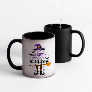 Magiczny KUBEK HALLOWEENOWY mieszny prezent dla przyjaciki kubek dla przyjaciki mieszny kubek