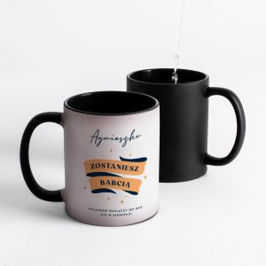 Magiczny kubek personalizowany ZOSTANIESZ BABCI prezent dla przyszej babci ogoszenie ciy