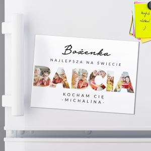 Magnes na DZIE BABCI ze zdjciami prezent dla babci prezent na dzie babci magnes ze zdjciami