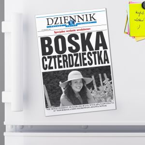 Magnes ze zdjciem DZIENNIK upominek na 40 urodziny upominek dla kobiety magnes na lodwk ze zdjciem