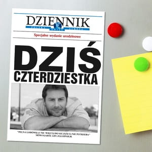 Magnes ze zdjciem DZIENNIK URODZINOWY prezent na 40 urodziny