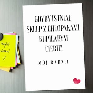 Magnes personalizowany SKLEP upominek dla chopaka magnes na Dzie Chopaka prezent dla chopaka