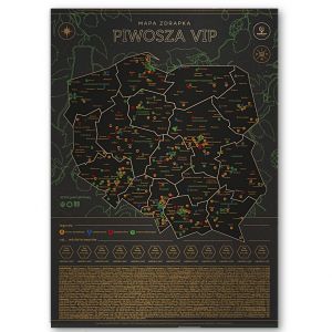 Mapa zdrapka PIWA oryginalny prezent dla piwosza