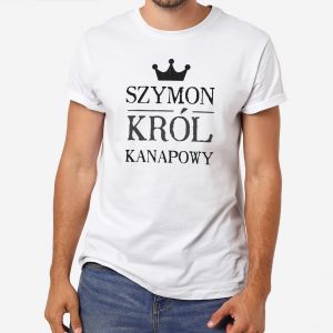 Mska koszulka z nadrukiem PREZENT DLA DOMATORA