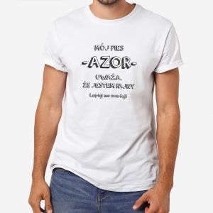 Mska koszulka z nadrukiem PREZENT DLA WACICIELA PSA - XL